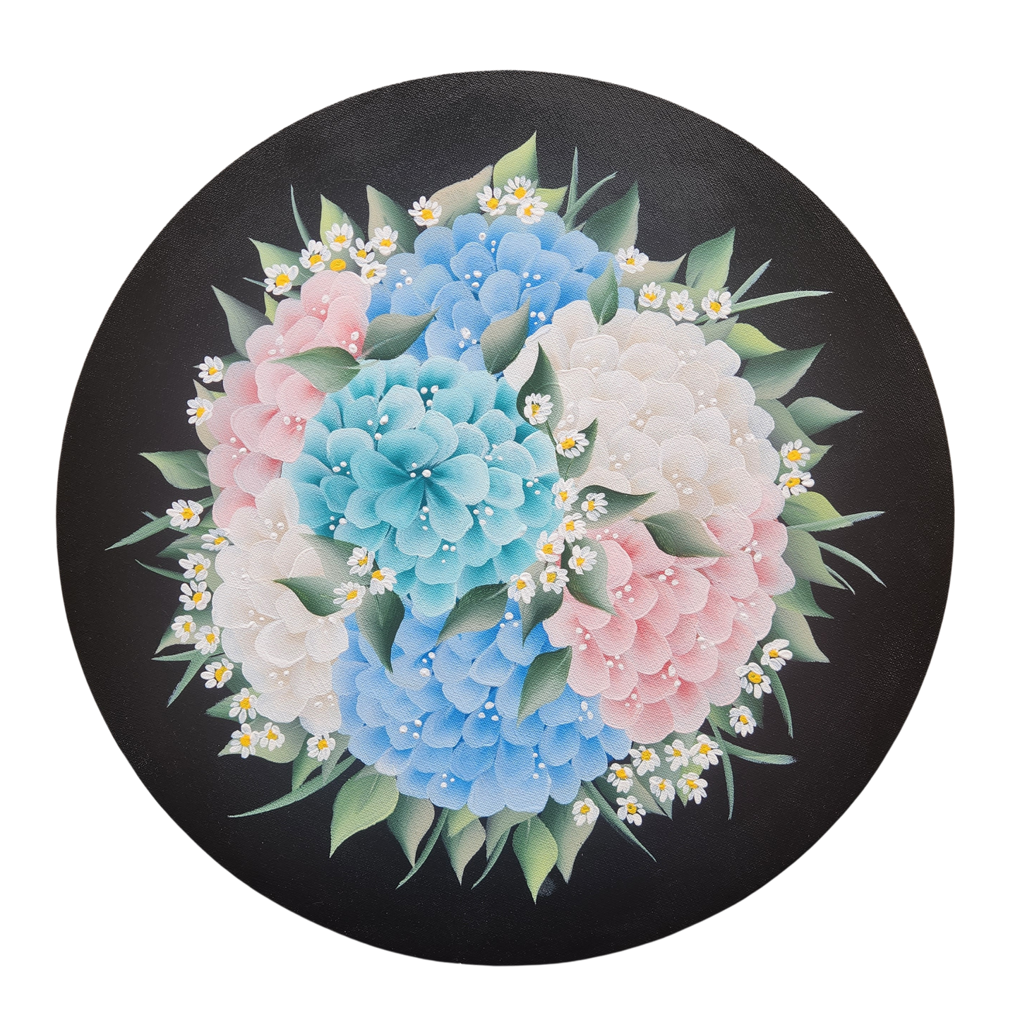 Canvas Round - Handpainted Original 40cm