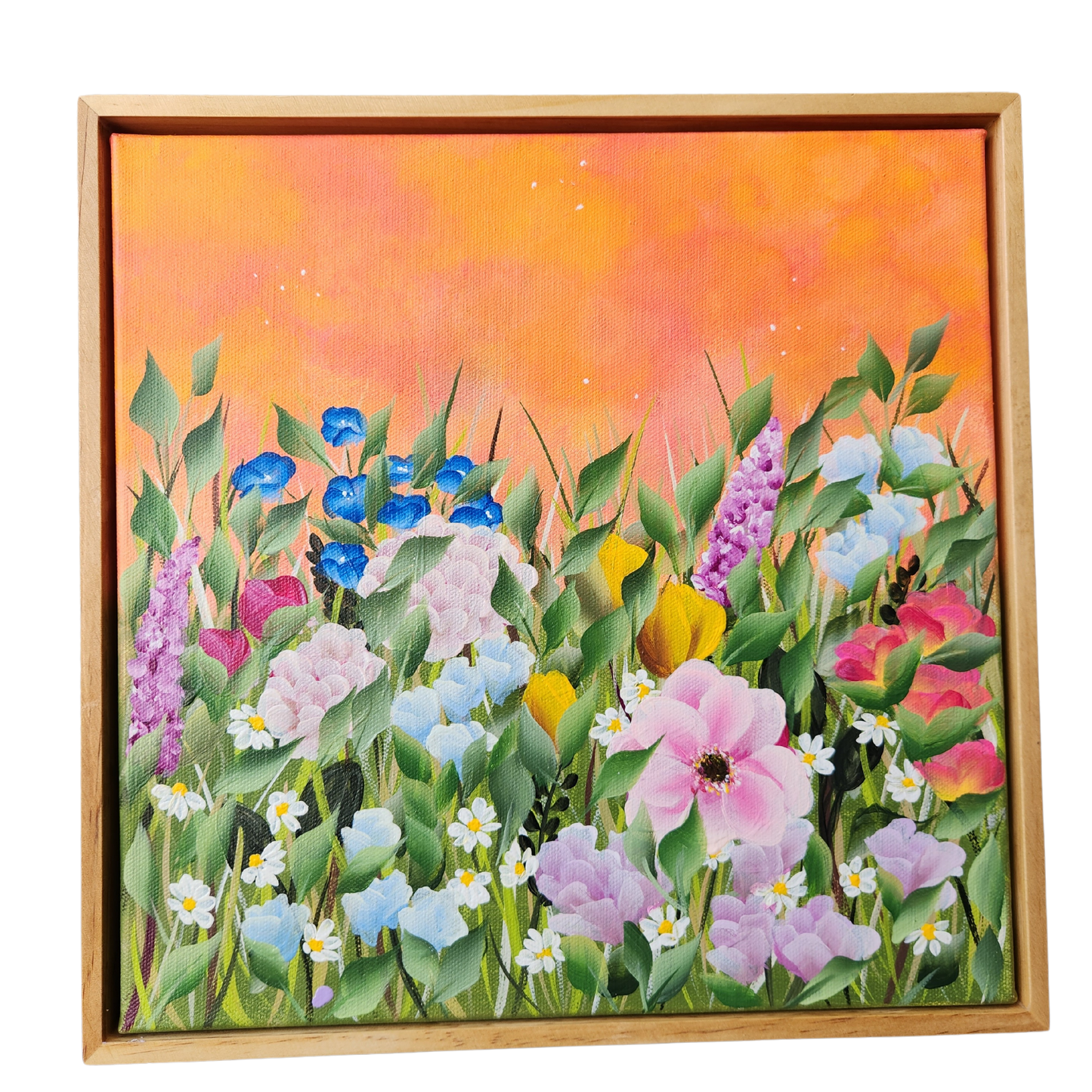 Canvas Framed Square - Handpainted Original 30cm