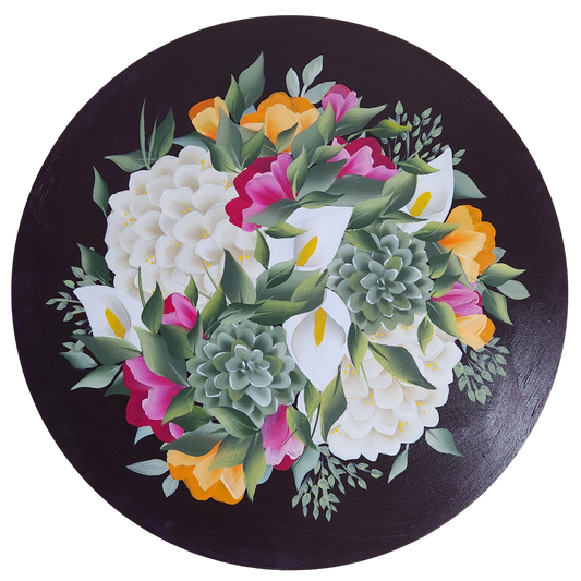 Canvas Round - Handpainted Original 50cm