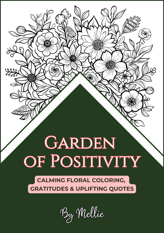 Garden of Positivity Coloring Book - PRINTABLE